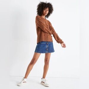 Madewell Brockton Bobble Sweater in Coziest Yarn | Heather Cider